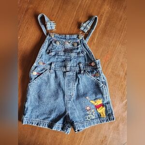 Winnie The Pooh Kids Overalls Jean Disney 4 T Girls Summer Cute